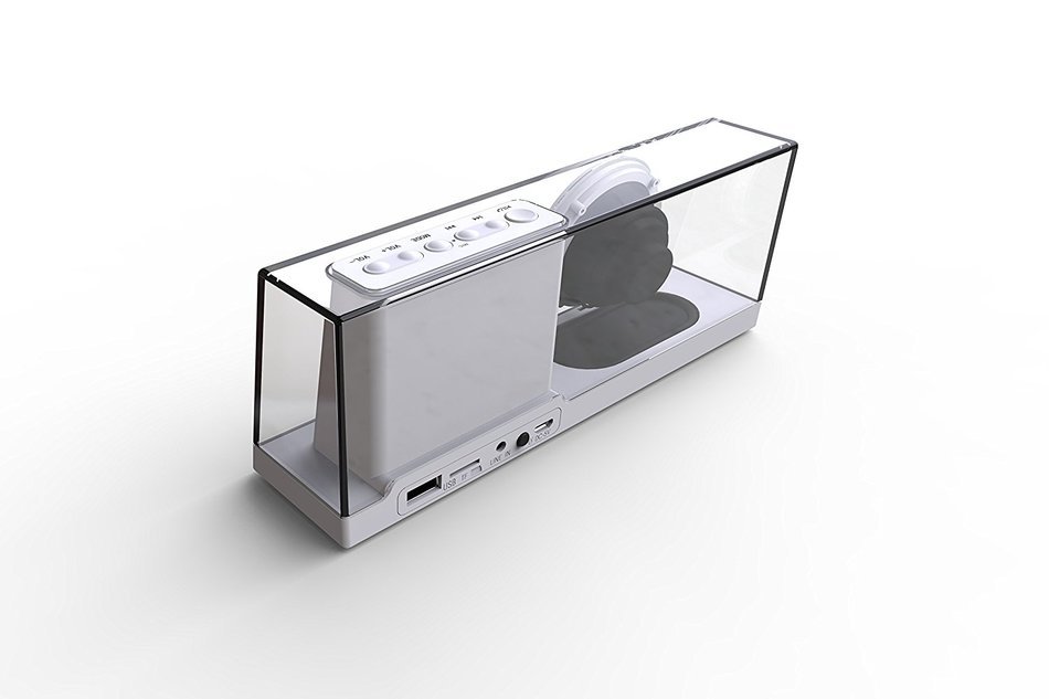Soundance Portable Stereo Bluetooth Speakers with Enhanced Bass Resonator, FM Radio, Built-in Mic, LED Display... N18