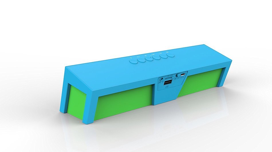 Soundance Portable Stereo Bluetooth Speakers with Enhanced Bass Resonator, FM Radio, Built-in Mic, LED Display... N29