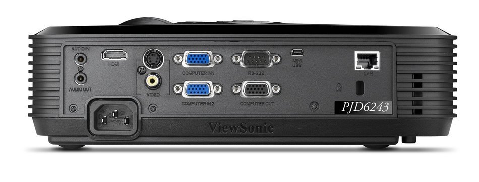 ViewSonic PJD6243 300-Inches 1080p XGA 1024x768 DLP Projector, 3200 ANSI Lumens, 3000:1 contrast ratio, HDMI,... N4