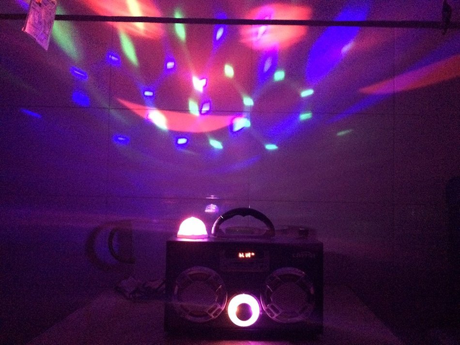 Sykik SP2091BT Bluetooth Boom Box with SD/MMC/USB, FM Radio, Built-in Rechargeable Battery & Remote Control N4