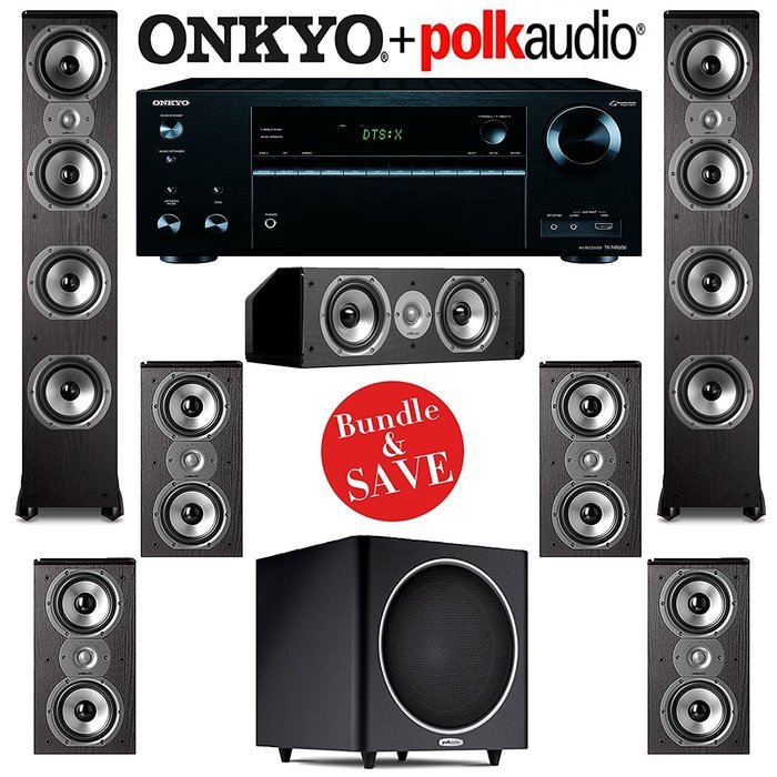Polk Audio TSi 500 7.1 Home Theater System with Onkyo TX-NR656 7.2-Ch Network AV Receiver