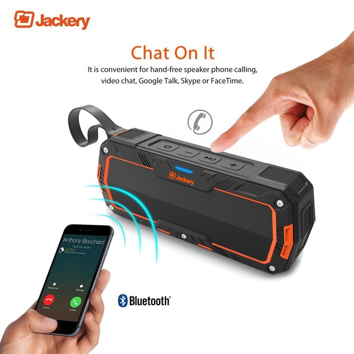Jackery Boom 10W Bluetooth 4.1 IP65 Wireless Water Resistant Dustproof Rugged Portable Bluetooth Speaker Perfect... N4