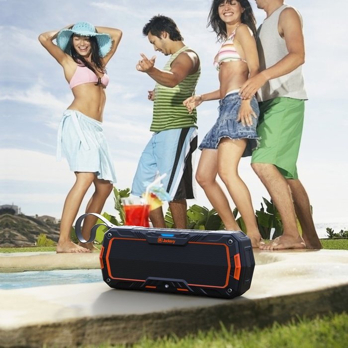 Jackery Boom 10W Bluetooth 4.1 IP65 Wireless Water Resistant Dustproof Rugged Portable Bluetooth Speaker Perfect... N6