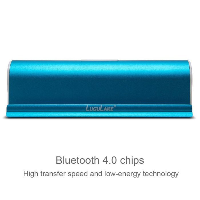 Lugulake Aluminum Portable Bluetooth 4.0 Speaker with Stand Dock, HIFI, 2x 3Watts, Enhanced Bass, 10 Hours Playtime... N4