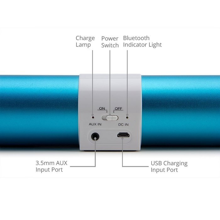 Lugulake Aluminum Portable Bluetooth 4.0 Speaker with Stand Dock, HIFI, 2x 3Watts, Enhanced Bass, 10 Hours Playtime... N5