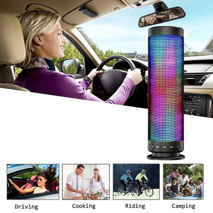 Greatever Fantasy Bluetooth Wireless Speakers with LED Night Light Portable Colorful Powerful Sound Build in Microphone... N4