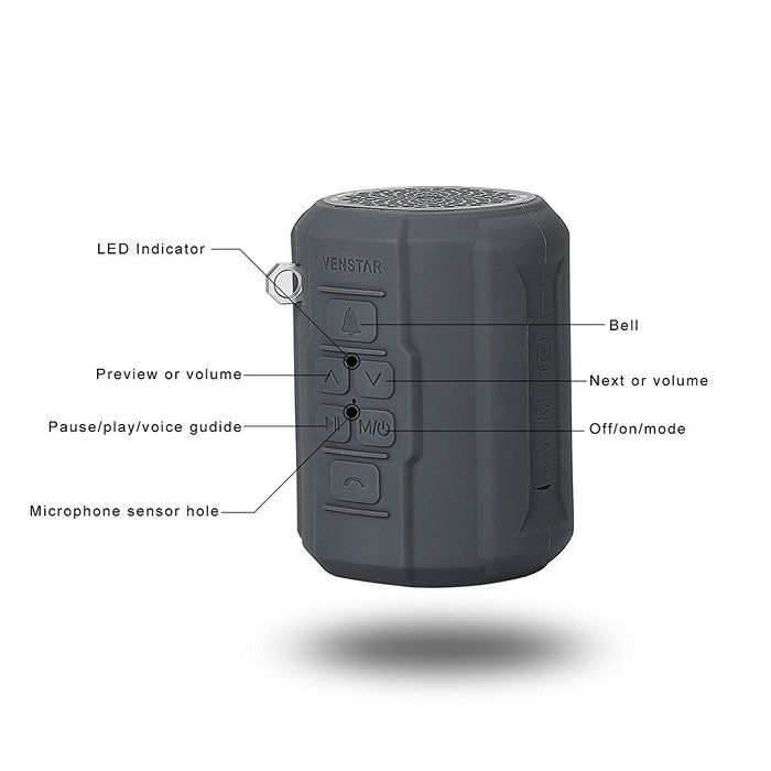 Wireless Speaker, Venstar Waterproof Sport Portable Bluetooth Speaker, 6w Strong Speaker Driver Passive Radiator... N2