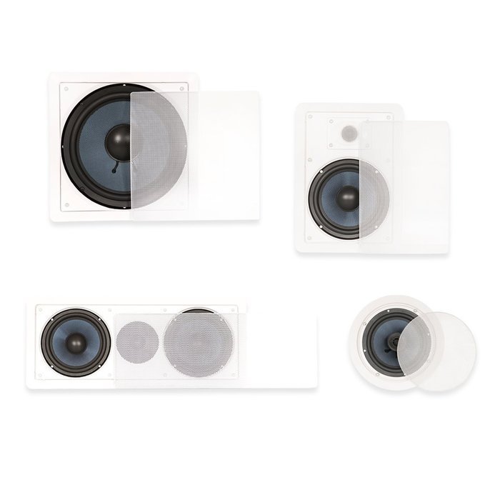 Blue Octave BHT625 In Wall and In Ceiling 5.1 Home Theater Surround Sound 6.5" Speaker Set N2