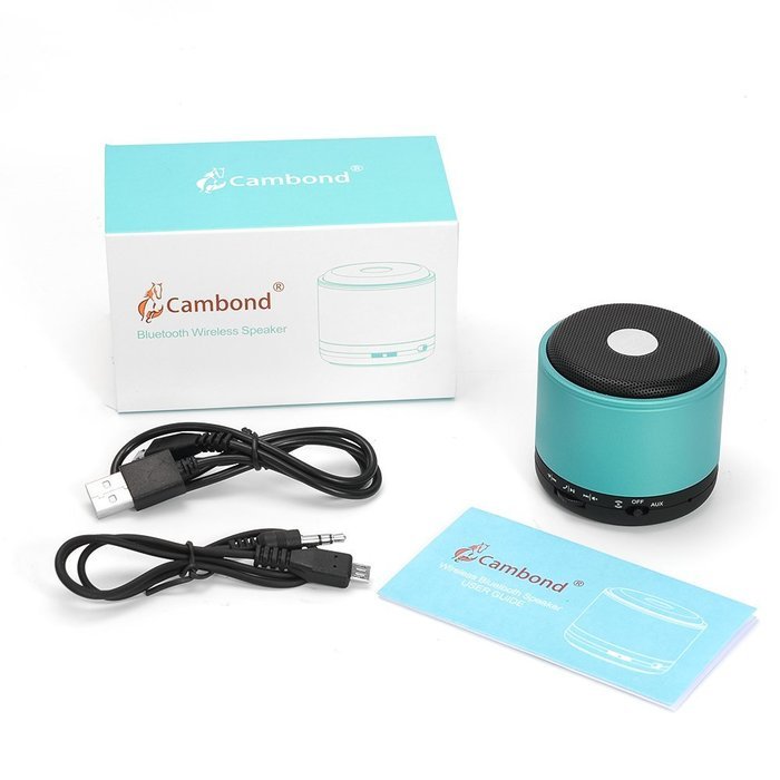Bluetooth Speaker, Cambond Indoor Loudspeaker Built-in Mic Handsfree Call Round Bluetooth Wireless iPhone Speaker... N16