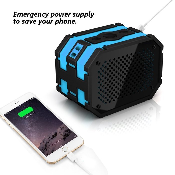 JTD &reg; Armor Portable Wireless Bluetooth Speakers with Additional 1000 mAh Emergency Power Bank Function and Splashproof... N3