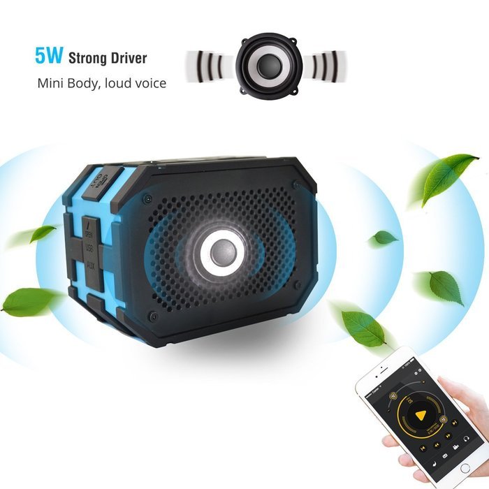 JTD &reg; Armor Portable Wireless Bluetooth Speakers with Additional 1000 mAh Emergency Power Bank Function and Splashproof... N4