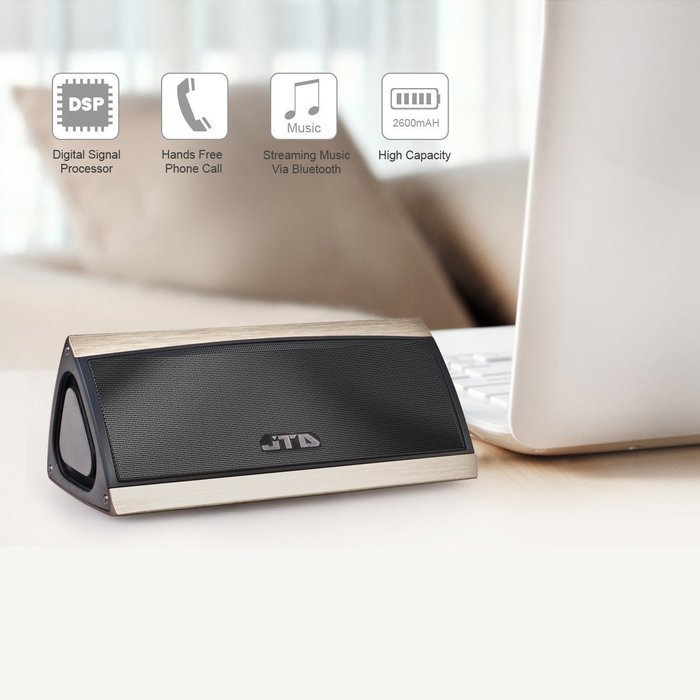 JTD &reg; Armor Portable Wireless Bluetooth Speakers with Additional 1000 mAh Emergency Power Bank Function and Splashproof... N15