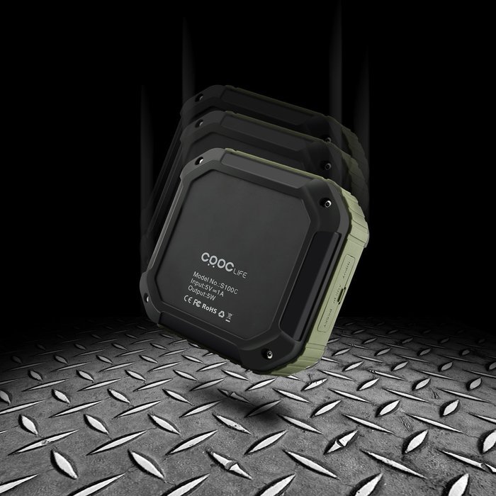 CRDC Life Waterproof Wireless Bluetooth 4.0 Portable Speakers Outdoor Sport MP3 Music Phone Speaker, Black N12
