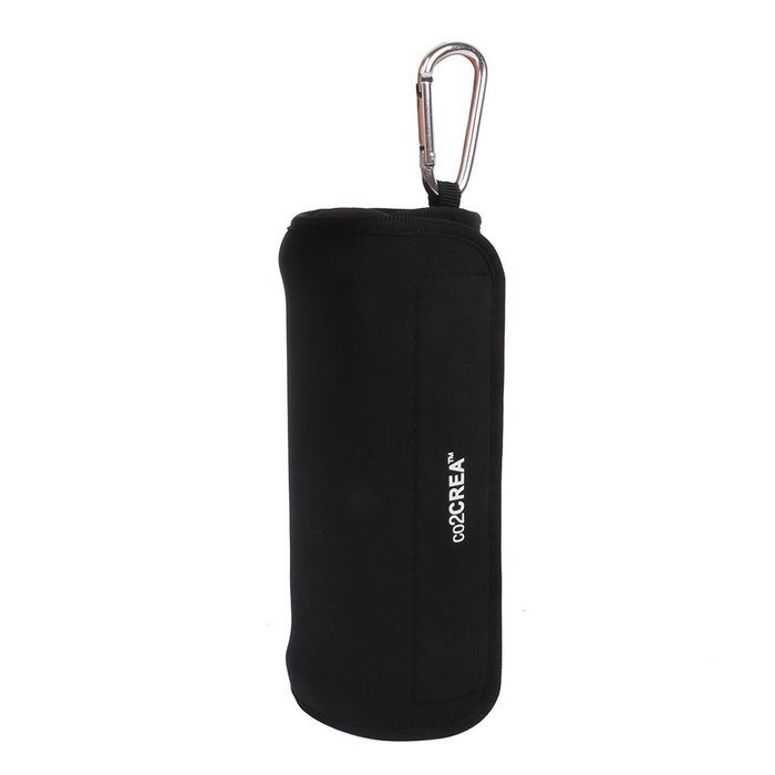 co2CREA(TM) Black PU Leather Case Travel Carry Bag Protective Skin Motor Bike Bicycle Mount Carabiner Clip For... N2