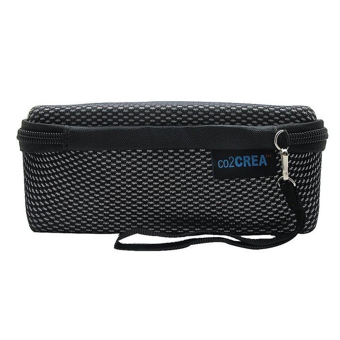 co2CREA(TM) Black PU Leather Case Travel Carry Bag Protective Skin Motor Bike Bicycle Mount Carabiner Clip For... N10
