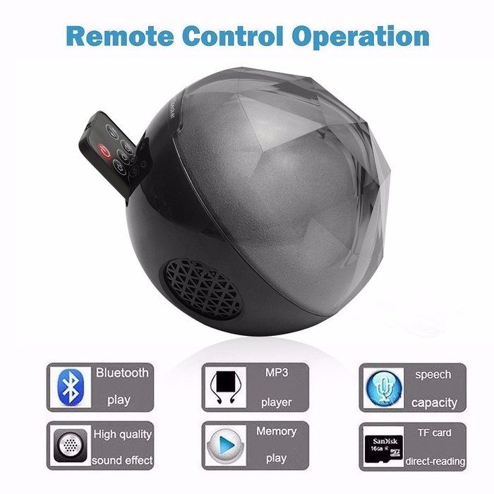 Bluetooth Speakers,ELEGIANT Hi-Fi Portable Wireless Stereo Speaker with Remote Control,LED Color Changing Ball... N4