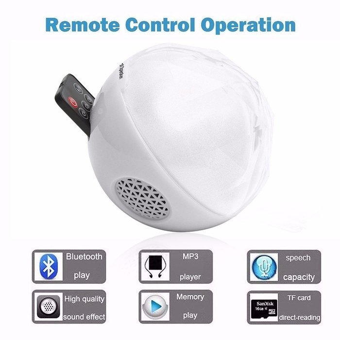 Bluetooth Speakers,ELEGIANT Hi-Fi Portable Wireless Stereo Speaker with Remote Control,LED Color Changing Ball... N20