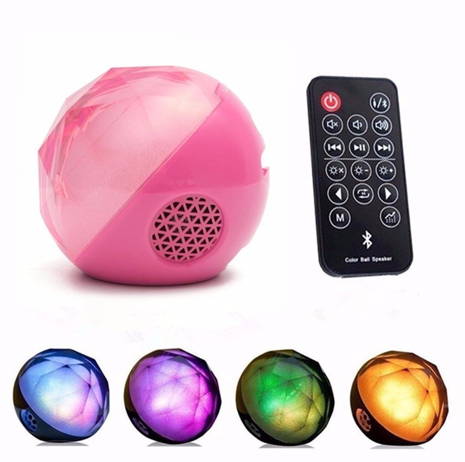 Bluetooth Speakers,ELEGIANT Hi-Fi Portable Wireless Stereo Speaker with Remote Control,LED Color Changing Ball... N24