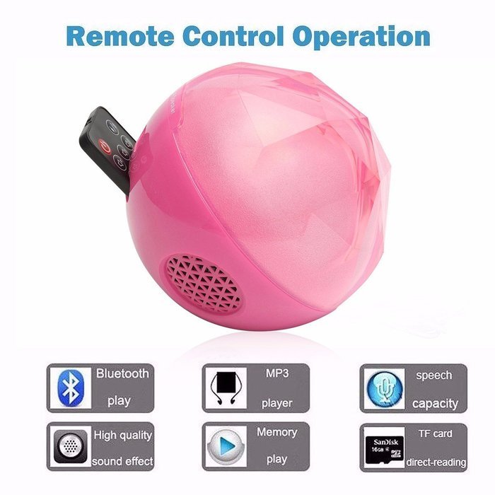 Bluetooth Speakers,ELEGIANT Hi-Fi Portable Wireless Stereo Speaker with Remote Control,LED Color Changing Ball... N26