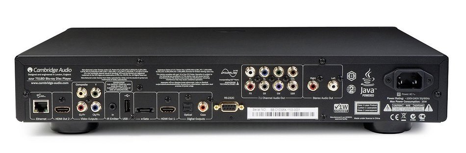 Cambridge Audio Azur 751BD 3D Compatible Universal Blu-ray Player, Black N2