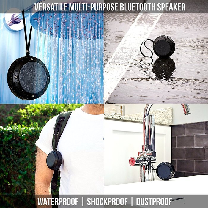 Waterproof Bluetooth Speaker, Alpatronix AX320 Ultra-Portable Wireless Shockproof Speaker with Built-in Mic, Passive... N11