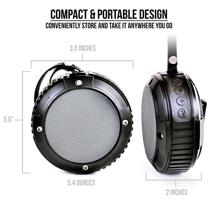 Waterproof Bluetooth Speaker, Alpatronix AX320 Ultra-Portable Wireless Shockproof Speaker with Built-in Mic, Passive... N17