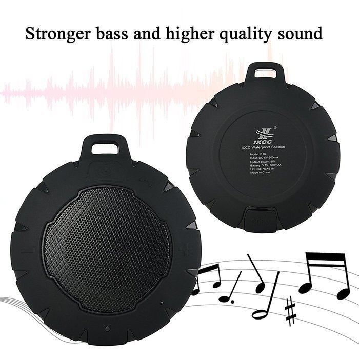Waterproof Bluetooth Speaker, iXCC Portable Wireless Bluetooth 4.0 Speaker with Rich Bass, Hands-free Microphone... N4