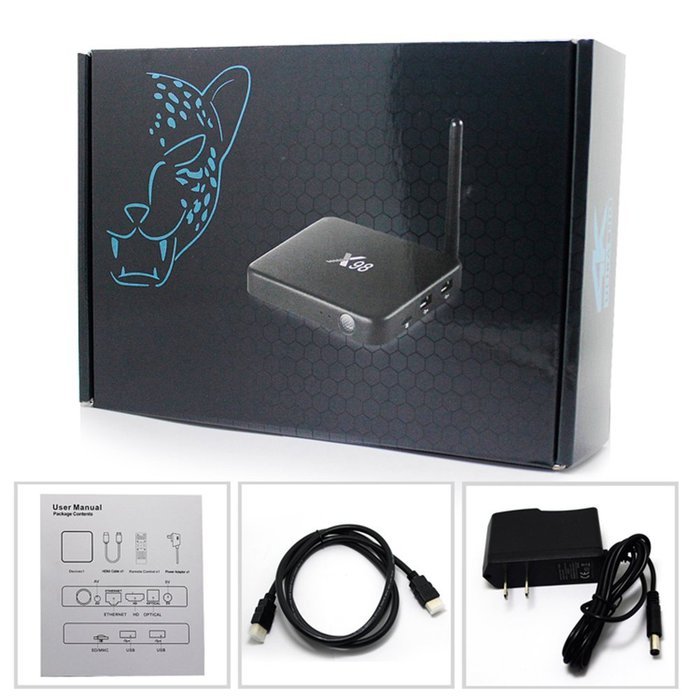 iNepo X98 Android 5.1 Smart TV BOX S905 2GB Ram 16GB Flash Kodi 16.0 Bluetooth 4.1 Support 4K H.265 Metallic Case... N6