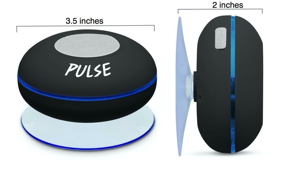 CSJ Sound Pulse Wireless Pulse Bluetooth 4.0 Waterproof Speaker - Black N2