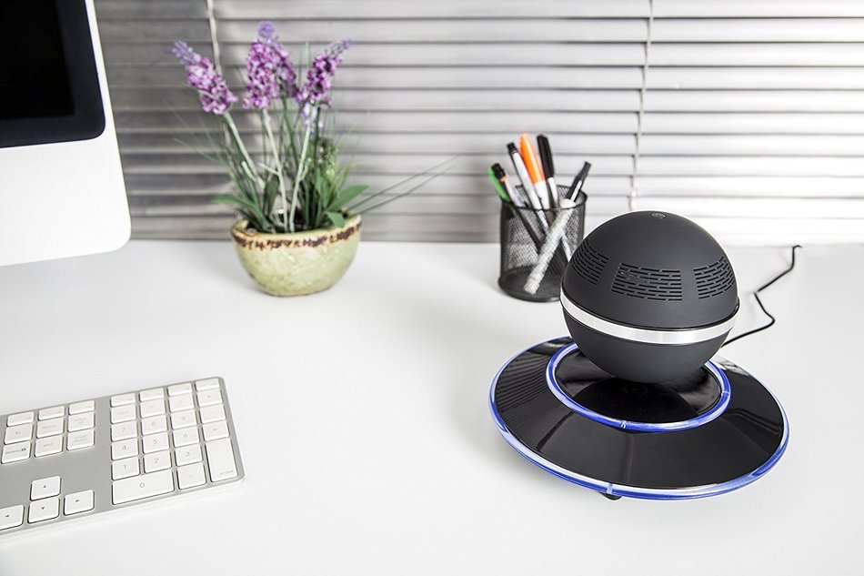 Levitating Bluetooth Speaker - Floating Wireless Speaker - SciFi Speaker by Wasserstein (Black) N4