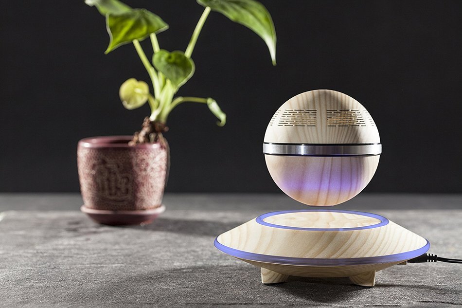 Levitating Bluetooth Speaker - Floating Wireless Speaker - SciFi Speaker by Wasserstein (Black) N9