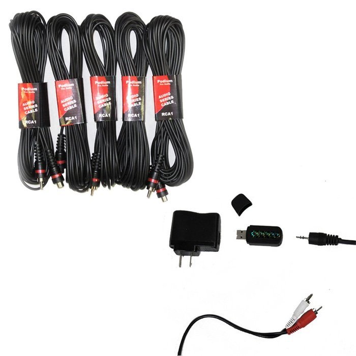 Theater Solutions TS511 Home Theater 5.1 Powered Speaker System with Bluetooth and 5 Extension Cables N3