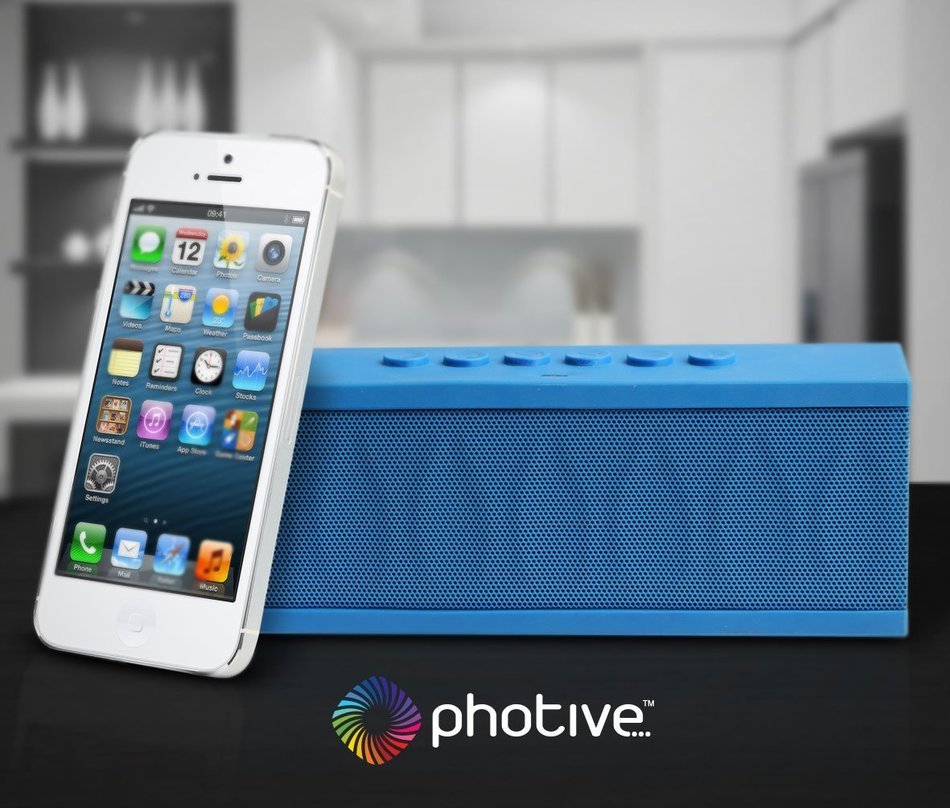 Photive CYREN Portable Wireless Bluetooth Speaker with Built in Speakerphone 8 hour Rechargeable Battery (Black) N6