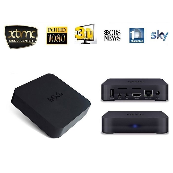 General Smart Tv Box MXQ Quad Core Android 4.4 Smart Media Player Hdmi Wifi Lan 4k 1080p H.265 N5
