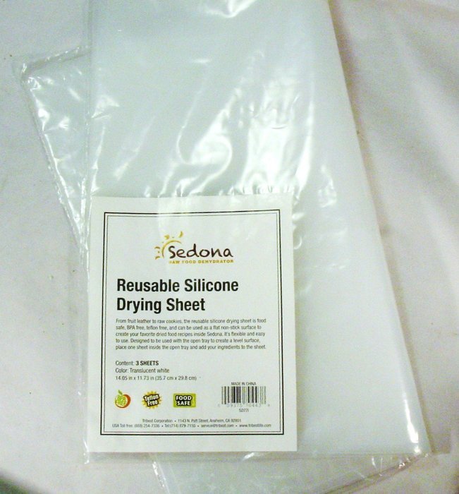 3-Pack Tribest Sedona "Silicone" BPA-Free Drying / Fruit Leather Sheets