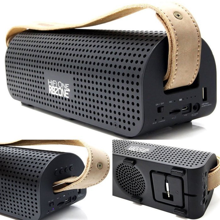 Wireless Bluetooth 4.0 Speaker 8800mAH Power Bank Rechargeable Battery Charger Hi-Fi Aluminum NFC TF Card AUX-in... N19