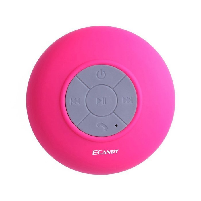 Ecandy Bluetooth Shower Speaker, Water Resistant, Hands Free Portable Speakerphone with Mic, Control Buttons and...