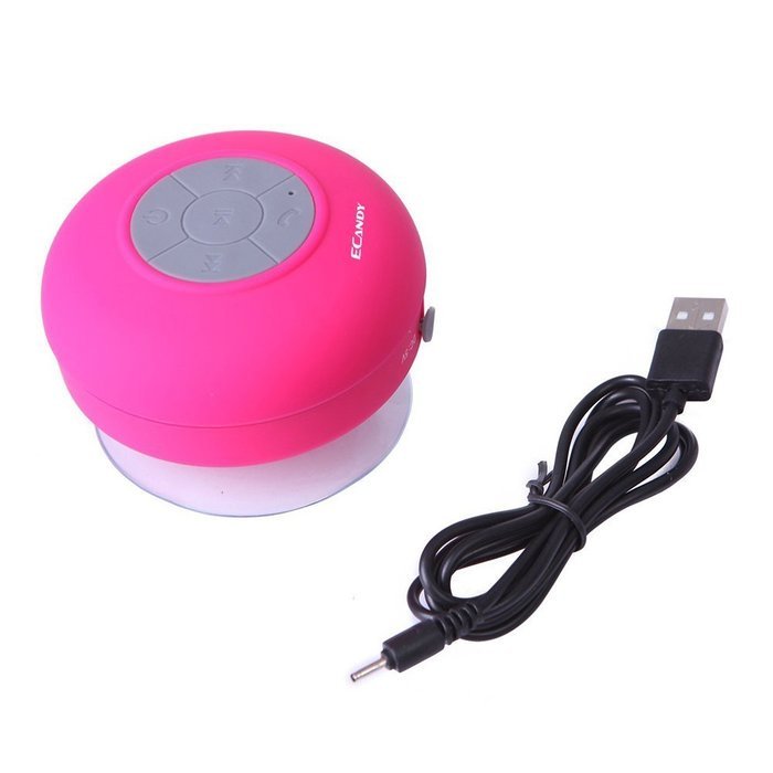 Ecandy Bluetooth Shower Speaker, Water Resistant, Hands Free Portable Speakerphone with Mic, Control Buttons and... N3