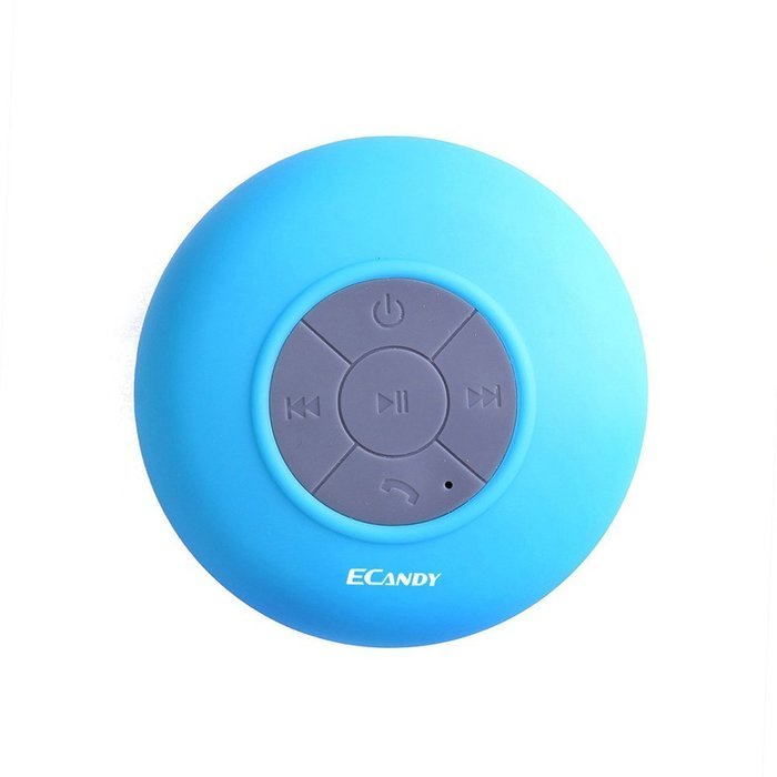 Ecandy Bluetooth Shower Speaker, Water Resistant, Hands Free Portable Speakerphone with Mic, Control Buttons and... N8