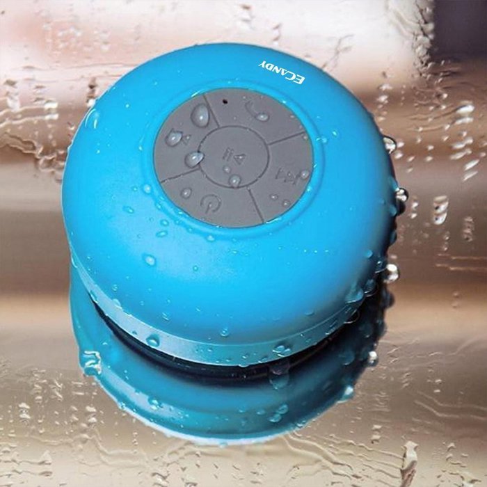 Ecandy Bluetooth Shower Speaker, Water Resistant, Hands Free Portable Speakerphone with Mic, Control Buttons and... N10