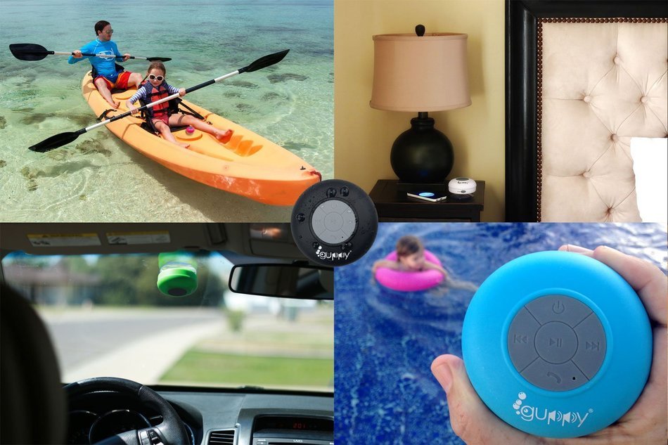 Guppy&reg; Water Resistant Bluetooth Shower Speaker - Wireless Portable Audio, New 2015 Model - Kid-friendly, Built-in... N12