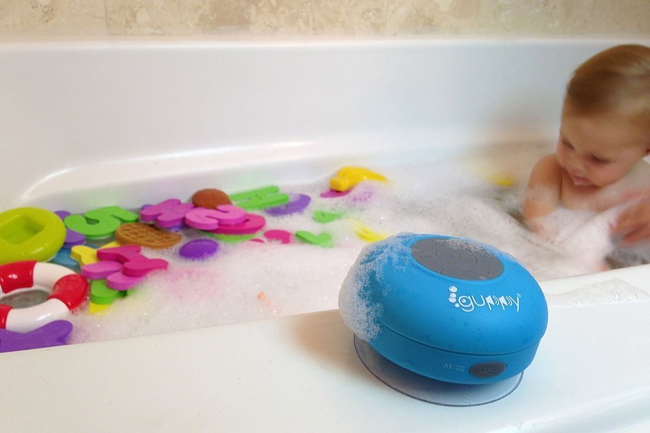 Guppy&reg; Water Resistant Bluetooth Shower Speaker - Wireless Portable Audio, New 2015 Model - Kid-friendly, Built-in... N13