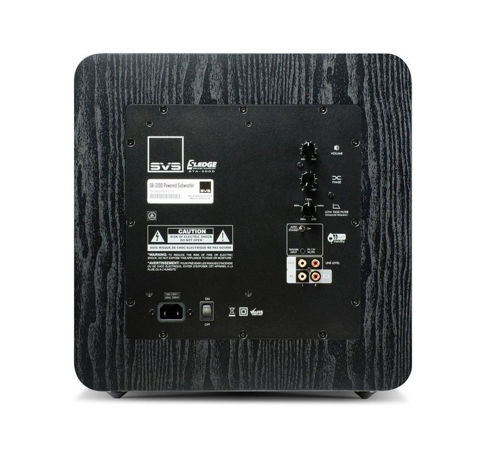 SVS SB2000 12'' 500-watt Powered Subwoofer + SVS SoundPath Subwoofer Isolation System 4-Pack + Monster Silver... N3