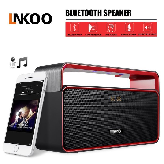Bluetooth Stereo Speakers Portable, LNKOO Classic Sound Cannon Wireless Powerful Sound with Enhanced Bass Surround... N3