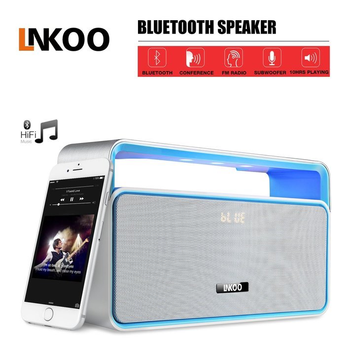 Bluetooth Stereo Speakers Portable, LNKOO Classic Sound Cannon Wireless Powerful Sound with Enhanced Bass Surround... N10