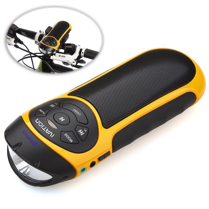 Ivation Bike Beakin: Portable Rechargeable Bluetooth Speakers & MP3 Player w/ MicroSD Card Slot, AUX Input, FM... N2