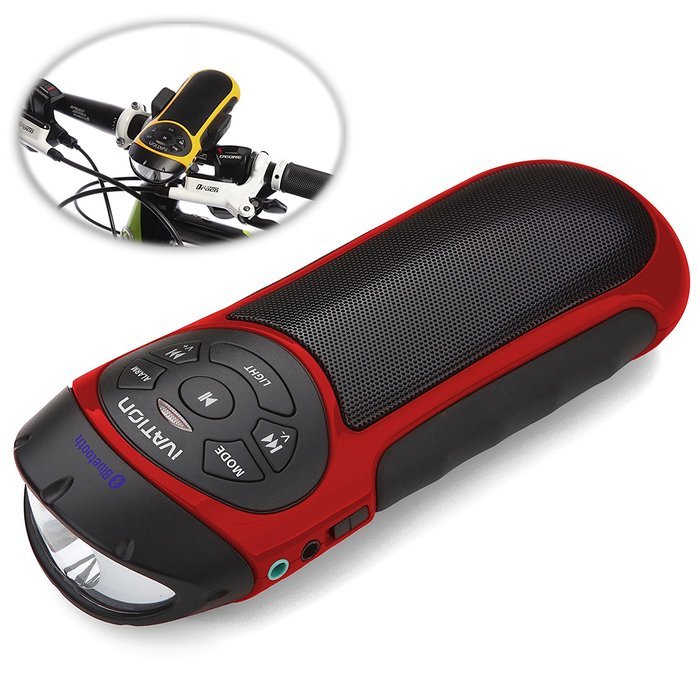 Ivation Bike Beakin: Portable Rechargeable Bluetooth Speakers & MP3 Player w/ MicroSD Card Slot, AUX Input, FM... N8