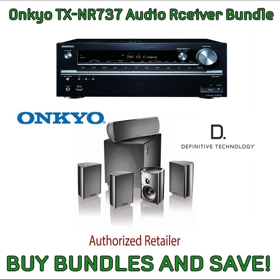 Onkyo TX-NR737 7.2-Channel Network A/V Receiver + Definitive Technology ProCinema 600 5.1 Speaker System Bundle