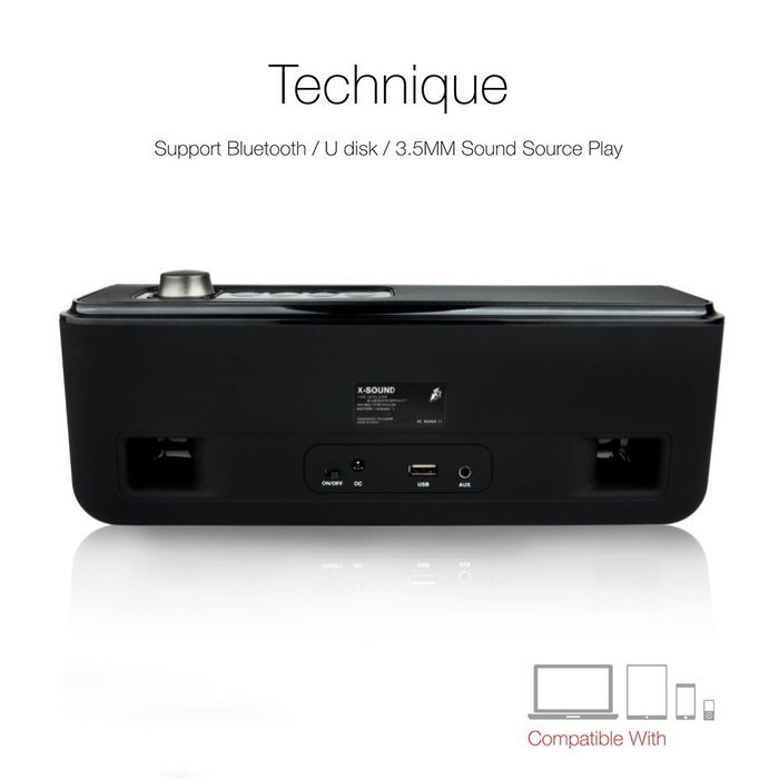 1STPLAYER X-Sound Bluetooth 4.0 Portable Wireless speaker, 2 of 15W Output Power with Enhanced Bass, Compatible... N2