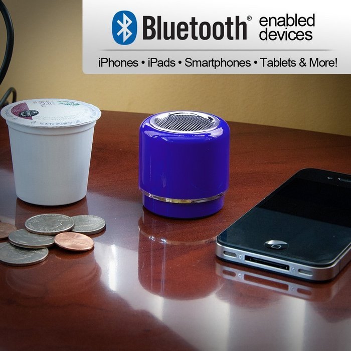 Mini-BOOM Wireless Bluetooth Speaker with Rechargeable Battery (Silver) N12